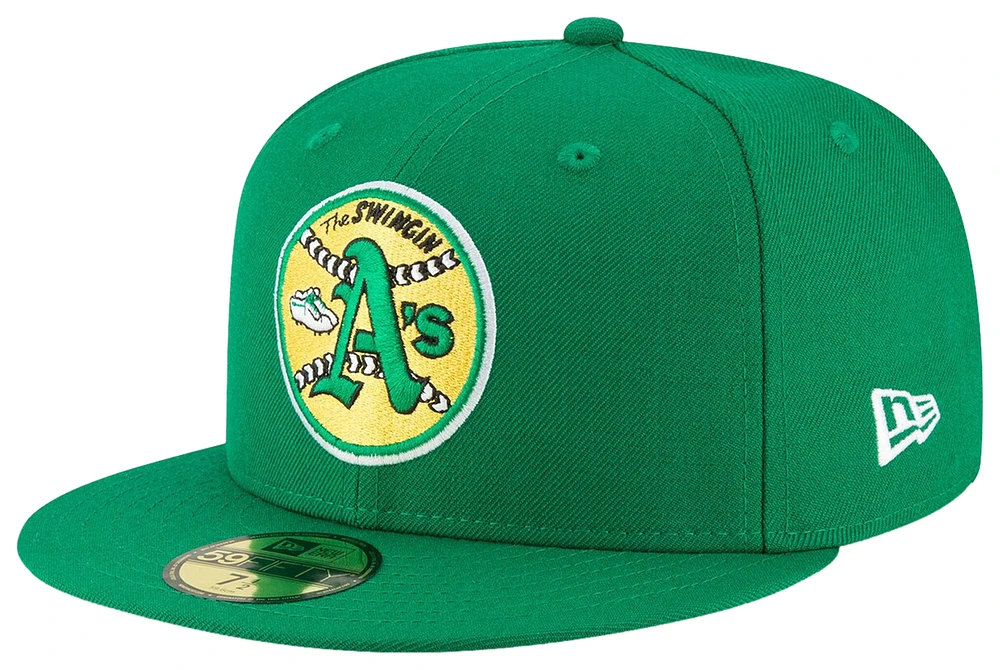 New Era A's Cooperstown Logo 59Fifty Fitted Cap - Men's