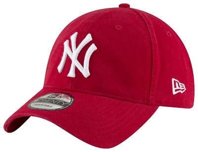 New Era Mens New Era Yankees Core Classic 920 Adjustable Cap - Mens White/Red Size One Size