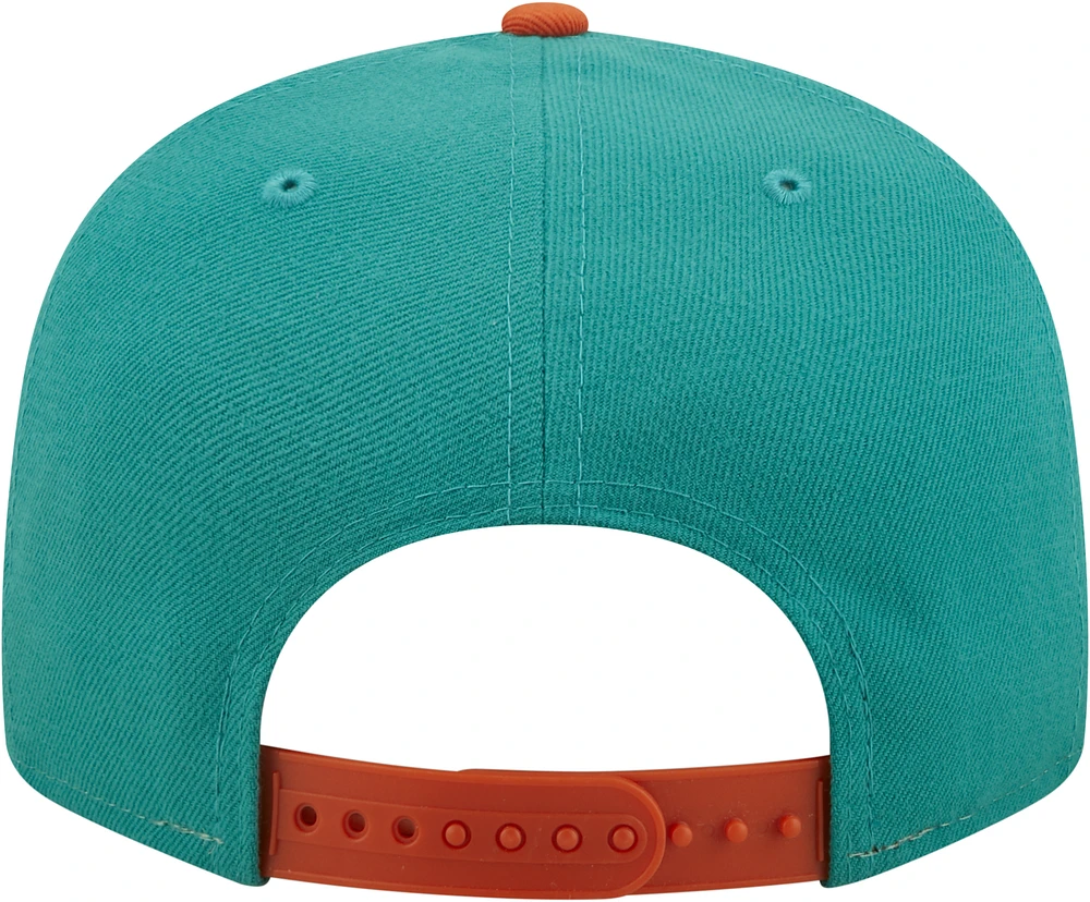 Men's Miami Dolphins New Era White/Orange Retro Sport 9FIFTY Snapback Hat