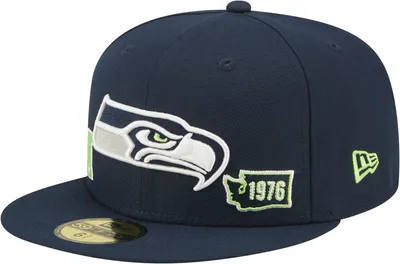 Men's New Era College Navy Seattle Seahawks Identity 59FIFTY Fitted Hat