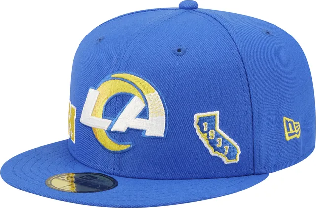 Men's New Era Graphite Los Angeles Rams Throwback Logo Storm 59FIFTY Fitted  Hat 