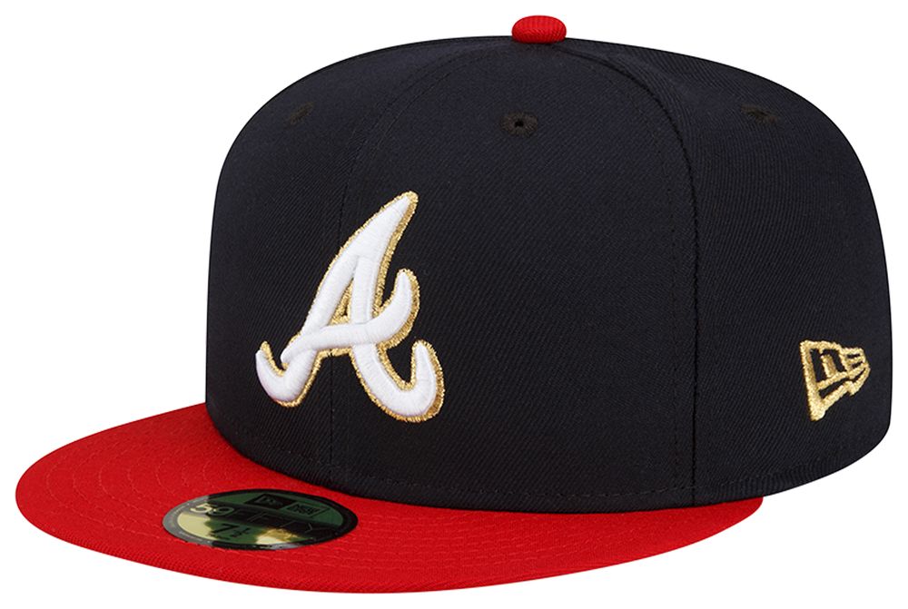 Atlanta Braves New Era 2021 World Series Side Patch Black & White 59FIFTY Fitted Hat - Black 7