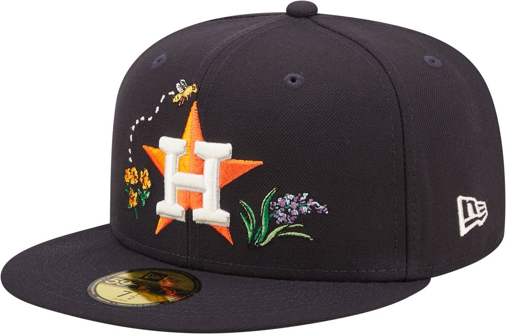 Houston Astros FLORAL WATERCOLORS Navy Fitted Hat by New Era