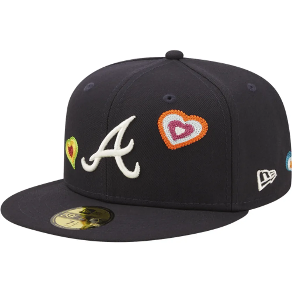 New Era Braves 5950 Chain Heart Fitted Hat