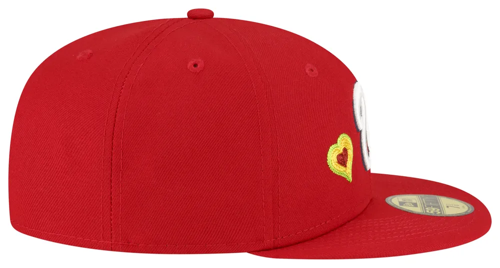 Lids St. Louis Cardinals New Era Chain Stitch Heart 59FIFTY Fitted Hat -  Red