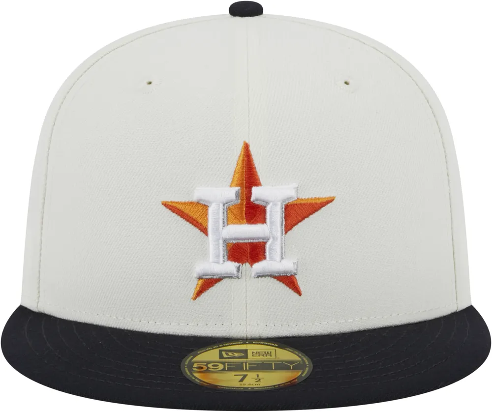 New Era Mens New Era Astros 5950 Retro Fitted Cap - Mens Beige/Navy Size 7