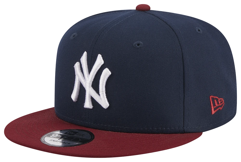 New Era Mens New Era Yankees 950 2 Tone Cap - Mens Maroon/Blue Size One Size