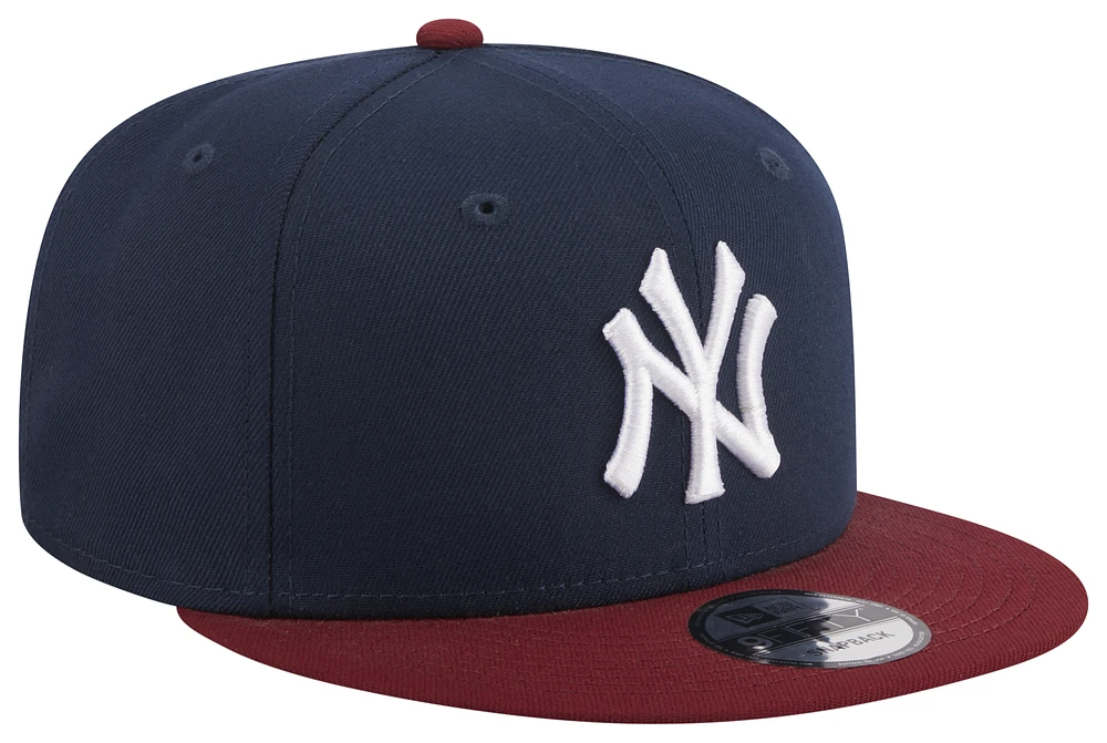 New Era Mens New Era Yankees 950 2 Tone Cap - Mens Maroon/Blue Size One Size