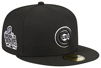 New Era New Era Cubs 5950 Evergreen Side Patch Fitted Hat - Adult White/Black Size 7