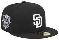 New Era New Era Padres 5950 Evergreen Side Patch Fitted Hat - Adult White/Black Size 7