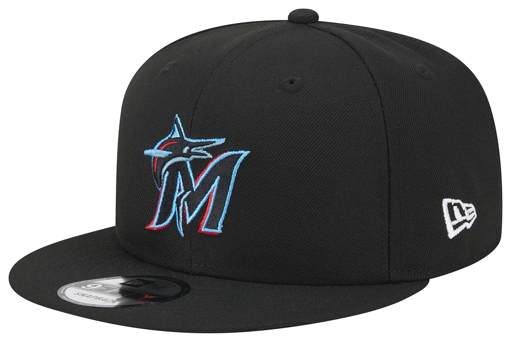 New Era Mens New Era Marlins 950 EG Side Patch - Mens Black/Black Size One Size