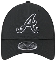 New Era Mens New Era Braves SS Evergreen Cap - Mens Black/White Size One Size