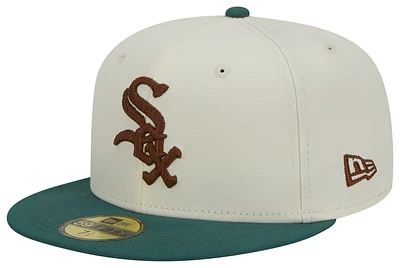 New Era Mens New Era White Sox Camp SP Cap - Mens White/Green Size 7
