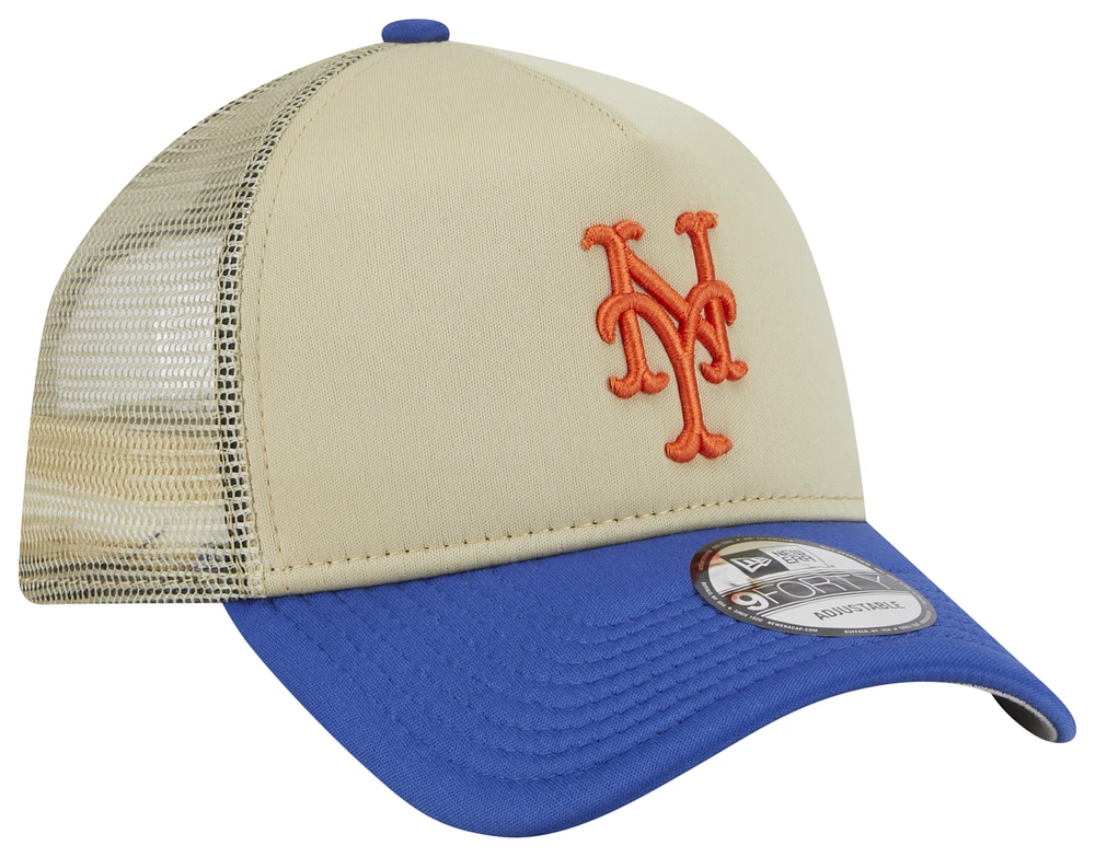 New Era New Era Mets 940AF All Day 16968 Cap - Adult Tan/Blue Size One Size