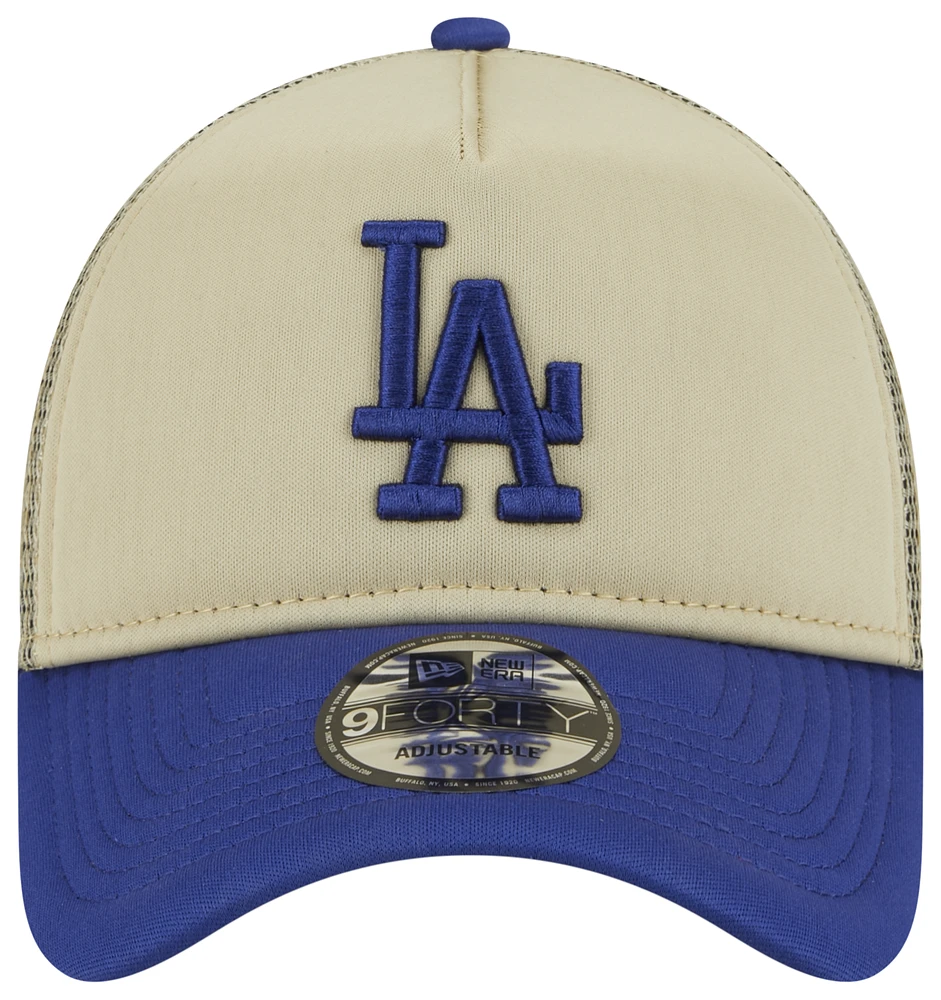 New Era Mens New Era Dodgers 940 All Day 16968 - Mens Tan/Blue Size One Size