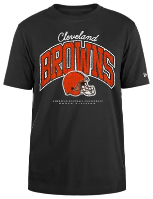New Era Mens New Era Browns Crackle T-Shirt - Mens Black/Black Size L