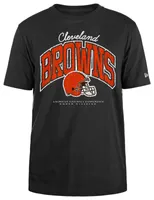 New Era Mens New Era Browns Crackle T-Shirt - Mens Black/Black Size L