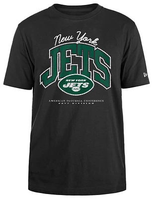 New Era Mens Jets Crackle T-Shirt - Black/Black