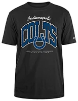 New Era Mens New Era Colts Crackle T-Shirt - Mens Black/Black Size L