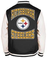 New Era Mens New Era Steelers Chenille Varsity Jacket