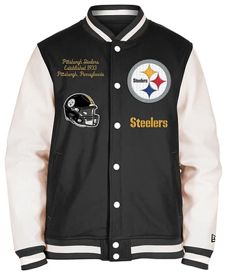 New Era Mens New Era Steelers Chenille Varsity Jacket