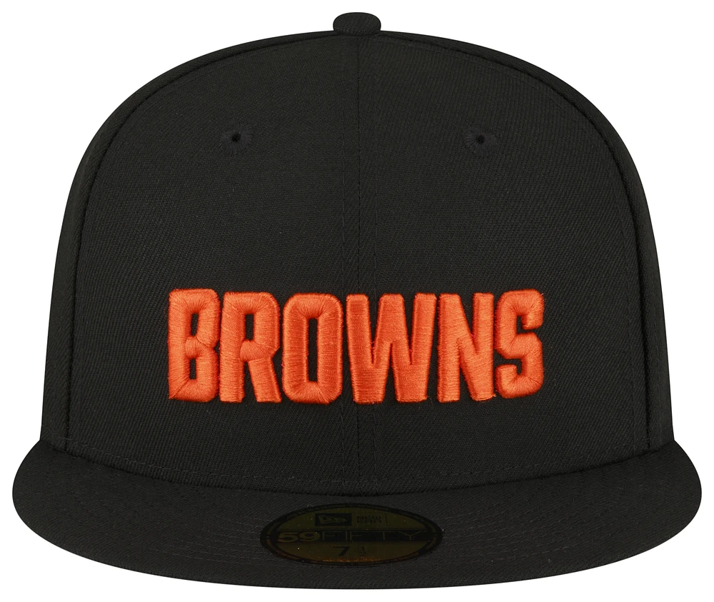 New Era New Era Browns 5950 Fitted Cap - Adult Black Size 7