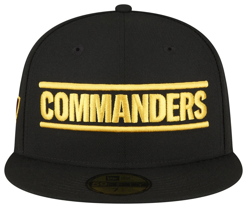 New Era New Era Commanders 5950 Fitted Cap - Adult Black Size 7