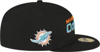 New Era New Era Dolphins 5950 Fitted Cap - Adult Black Size 7