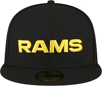 New Era New Era Rams 5950 Fitted Cap - Adult Black Size 7
