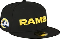 New Era New Era Rams 5950 Fitted Cap - Adult Black Size 7