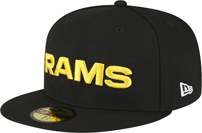 New Era New Era Rams 5950 Fitted Cap - Adult Black Size 7
