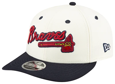 New Era New Era Braves Felt 9FIFTY Cap - Adult Navy/White Size One Size