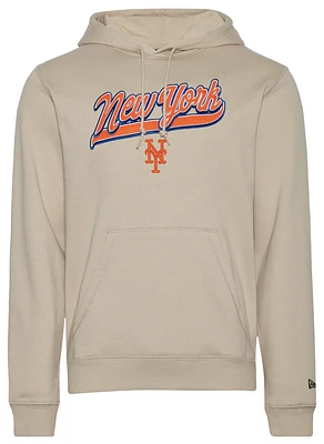 New Era Mens Mets Hooded Pullover - Tan/Tan