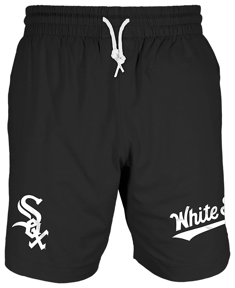 New Era Mens White Sox 7" Fitted OTC Shorts - Black/Black
