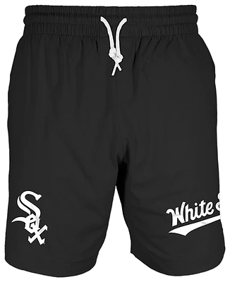 New Era Mens White Sox 7" Fitted OTC Shorts - Black/Black
