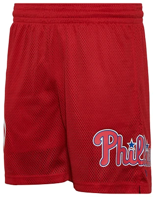 New Era Mens Phillies 7" Fitted OTC Shorts - Red/Red