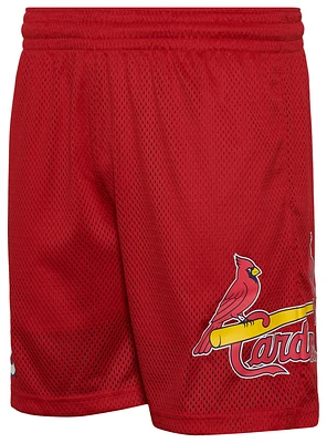 New Era Mens Cardinals 7" Fitted OTC Shorts - Red/Red