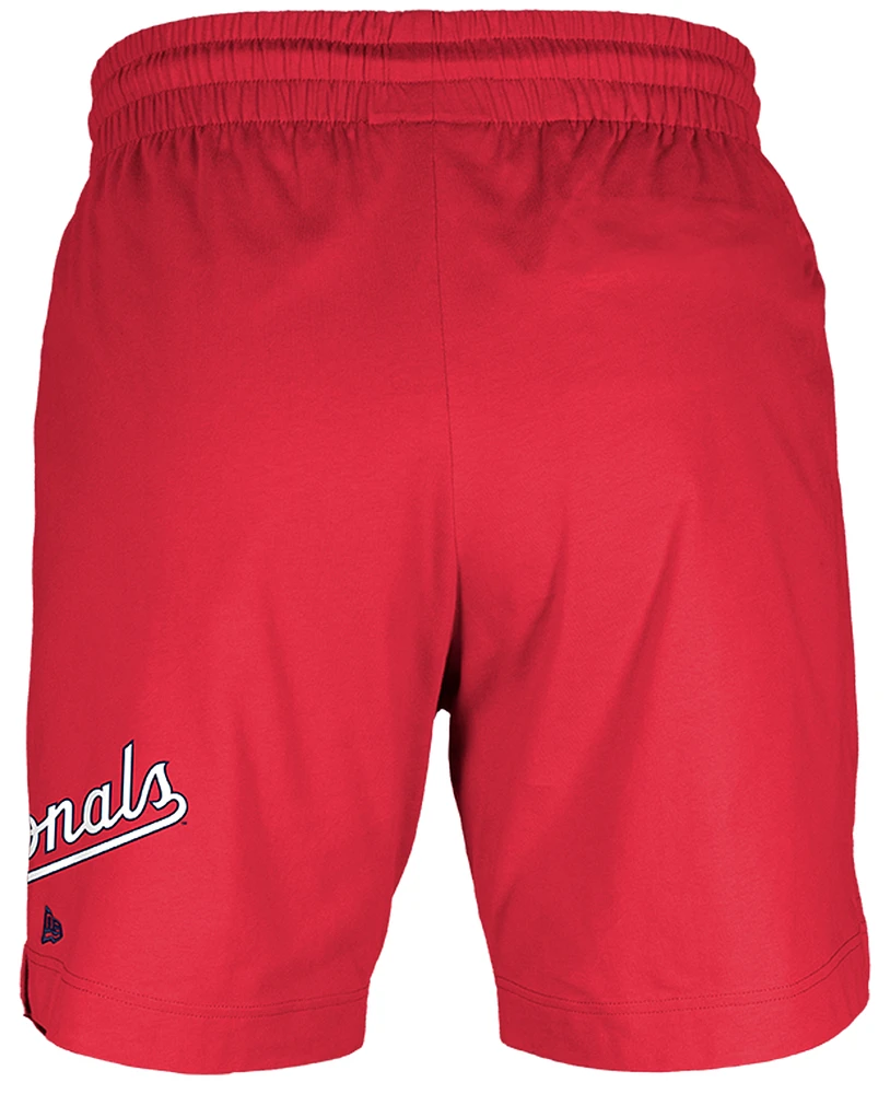 New Era Mens Nationals 7" Fitted OTC Shorts - Red/Red