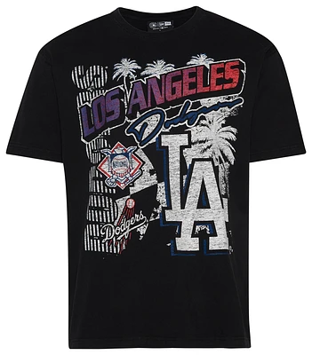 New Era Mens Dodgers Fitted Short Sleeve T-Shirt - Black/Black