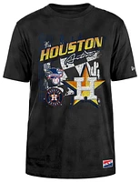 New Era Mens New Era Astros Fitted Short Sleeve T-Shirt - Mens Black/Black Size XXL