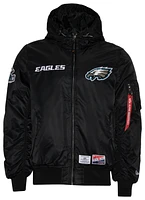 New Era Mens Eagles Alpha Jacket - Black/Black