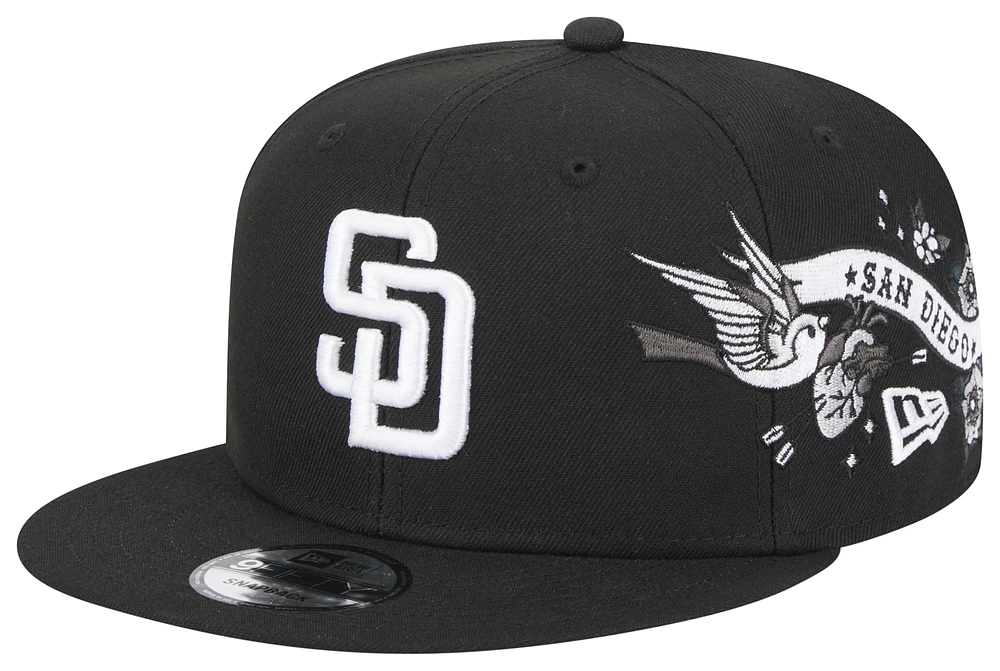 New Era Mens New Era Padres City Art - Mens Black/White Size One Size