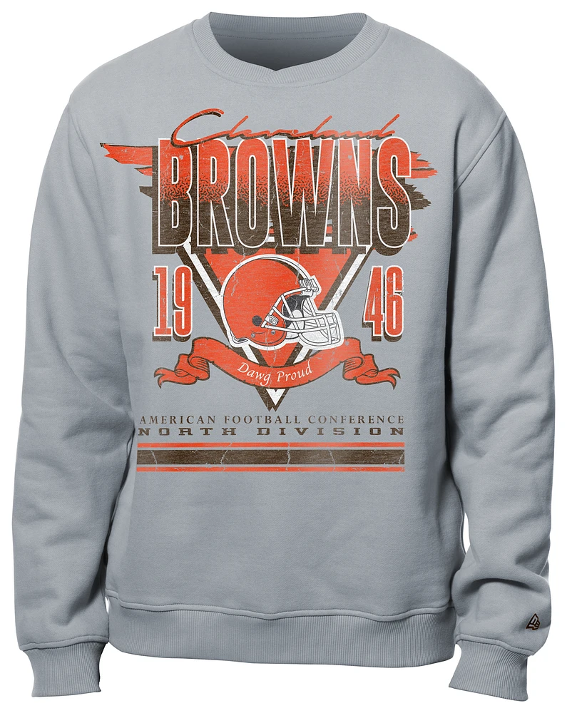 New Era Browns Fitted Crew Sweatshirt - Men's