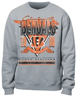 New Era Mens Bengals Fitted Crew Sweatshirt - Multi/Grey