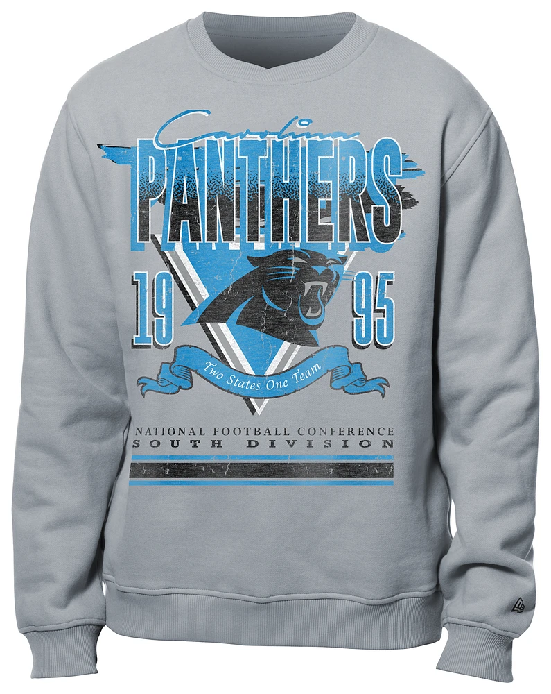 New Era Mens Panthers Fitted Crew Sweatshirt - Grey/Multi