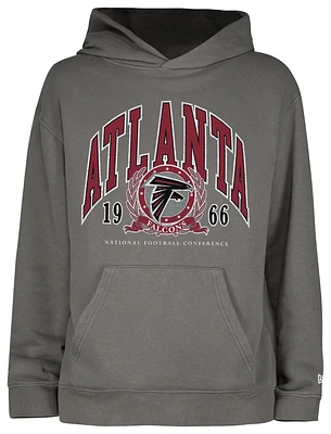 New Era Mens Falcons Fitted Pullover Hoodie - Grey/Grey