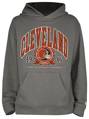 New Era Mens Browns Fitted Pullover Hoodie - Grey/Grey