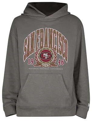 New Era Mens 49ers Fitted Pullover Hoodie - Grey/Grey