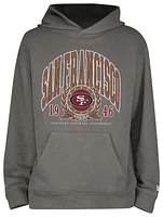 New Era Mens 49ers Fitted Pullover Hoodie - Grey/Grey