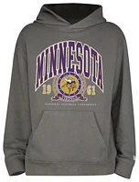 New Era Mens Vikings Fitted Pullover Hoodie - Grey/Grey